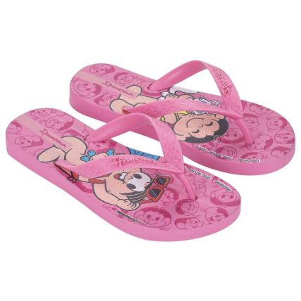 Chinelo Infantil Ipanema Turma Da Monica - 26790 - Rosa Medio/rosa - Atacado