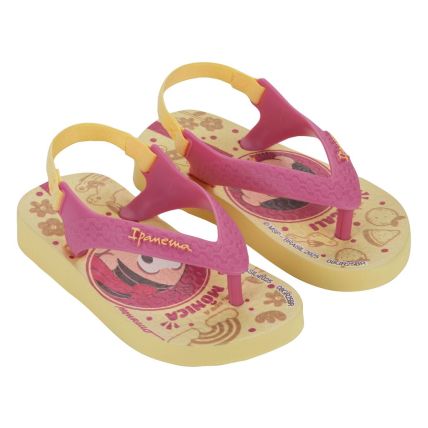 Chinelo Baby Ipanema Turma Da Monica - 26791 - Amarelo/rosa - Atacado