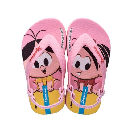 Chinelo Baby Ipanema Turma Da Monica - 26791 - Rosa/rosa/amarelo (Aa150) - Atacado