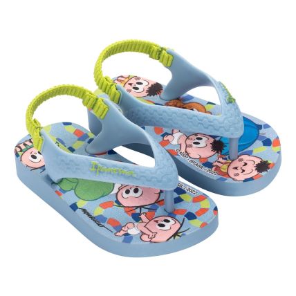 Chinelo Baby Ipanema Turma Da Monica - 26791 - Azul Claro/verde - Atacado