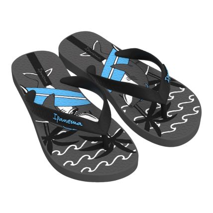 Chinelo Infantil Ipanema Fantasia - 27012 - Cinza/preto/azul - Atacado