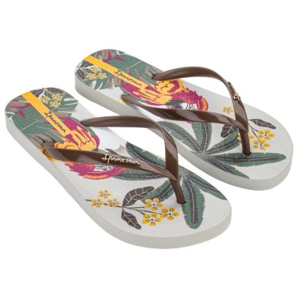 Chinelo Feminino Ipanema Orla - 27036 - Bege/marrom/verde - Atacado