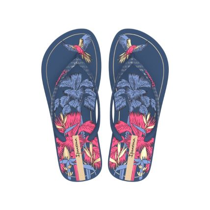 Chinelo Feminino Ipanema Orla - 27036 - Azul Medio/azul/rosa - Atacado