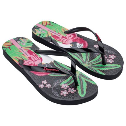 Chinelo Feminino Ipanema Orla - 27036 - Preto/preto/rosa - Atacado