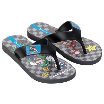 Chinelo Infantil Ipanema Super Mario - 27161 - Grafite/preto - Atacado