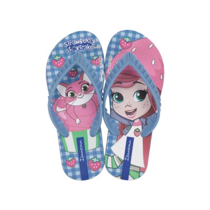 Chinelo Infantil Ipanema Moranguinho Sugar - 27173 - Azul/azul/rosa - Atacado