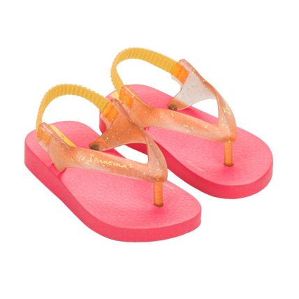 Chinelo Baby Ipanema Glitter - 27182 - Rosa/glitter/amarelo - Atacado