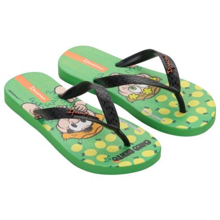 Chinelo Infantil Ipanema Chico Bento - 27190 - Verde/preto/laranja - Atacado