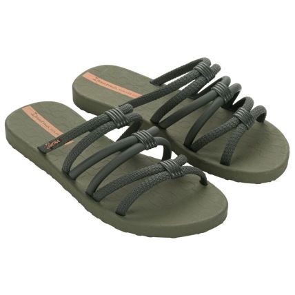 Chinelo Slide Feminino Ipanema Diversa - 27237 - Verde Militar/laranja - Atacado