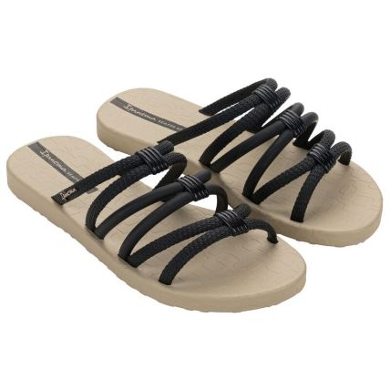 Chinelo Slide Feminino Ipanema Diversa - 27237 - Bege/preto - Atacado