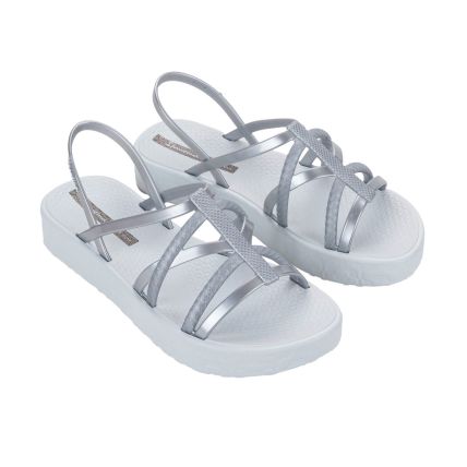 Tamanco Feminino Ipanema Diversa Flatform - 27238 - Branco/prata - Atacado