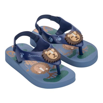 Chinelo Baby Ipanema Sporty - 27247 - Azul/marrom/verde - Atacado