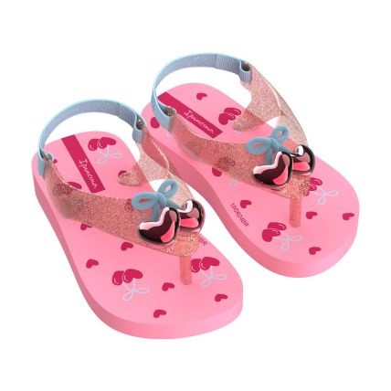 Sandalia Baby Ipanema Belle - 27248 - Rosa/glitter/azul - Atacado