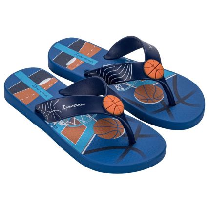 Chinelo Infantil Ipanema Sporty - 27277 - Azul/laranja/azul - Atacado