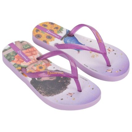 Chinelo Infantil Ipanema Jolie Amores - 27307 - Lilas/rosa Glitter - Atacado