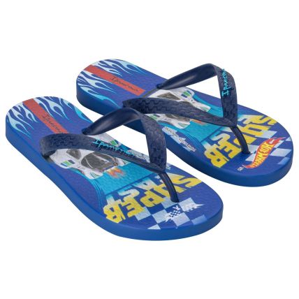 Chinelo Infantil Ipanema Hot Wheels Go - 27318 - Azul/azul - Atacado