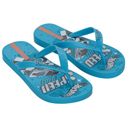 Chinelo Infantil Ipanema Hot Wheels Go - 27318 - Azul Claro/azul - Atacado