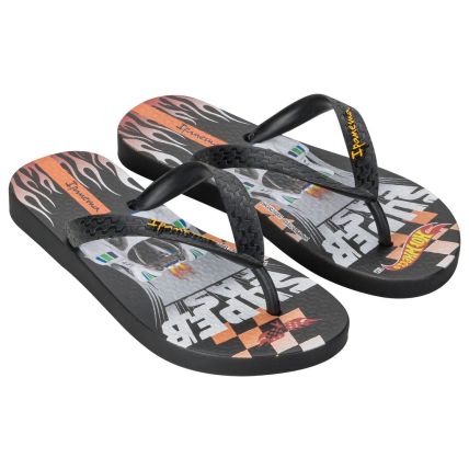 Chinelo Infantil Ipanema Hot Wheels Go - 27318 - Preto/preto - Atacado
