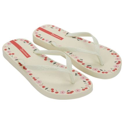 Chinelo Feminino Ipanema Day - 27321 - Bege/bege/vermelho - Atacado