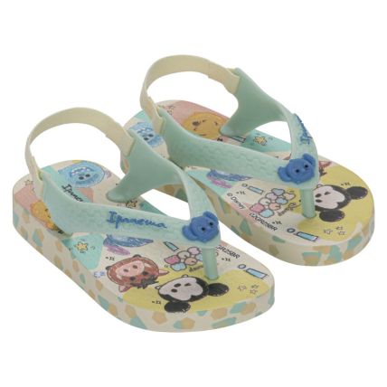 Chinelo Baby Ipanema Disney Joy - 27323 - Bege/verde/amarelo - Atacado
