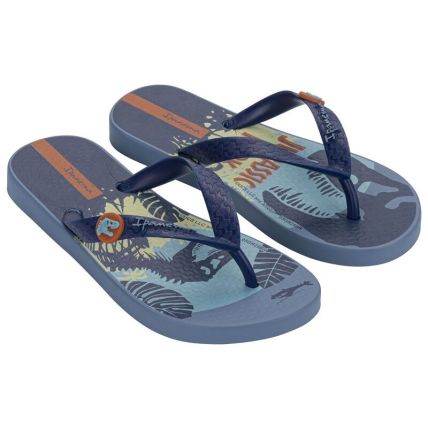 Chinelo Infantil Ipanema Jurassic Park Ii - 27324 - Azul/azul/laranja - Atacado