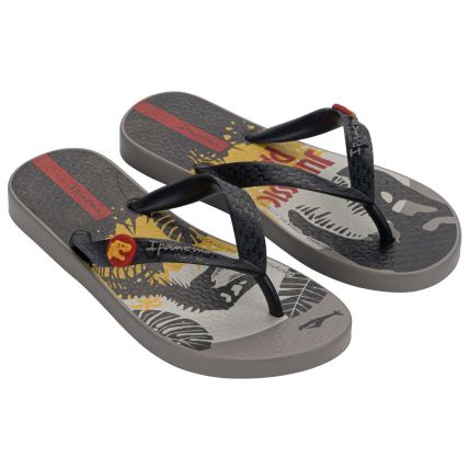 Chinelo Infantil Ipanema Jurassic Park Ii - 27324 - Cinza/preto/vermelho - Atacado
