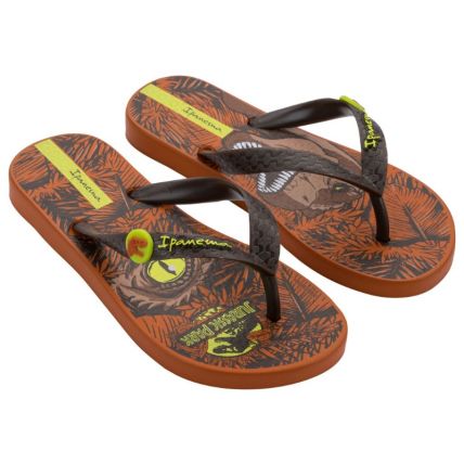 Chinelo Infantil Ipanema Jurassic Park Ii - 27324 - Laranja/marrom - Atacado