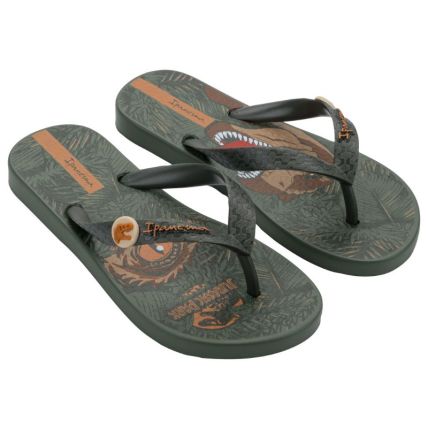 Chinelo Infantil Ipanema Jurassic Park Ii - 27324 - Verde/verde/bege - Atacado