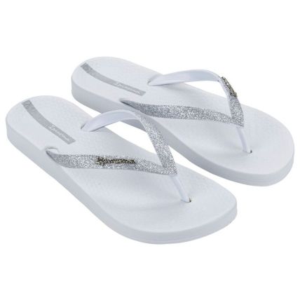 Chinelo Feminino Ipanema Anatomica Glitter - 27363 - Branco/glitter/cinza - Atacado