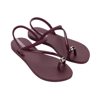 Sandalia Feminina Ipanema Glam Ring - 27378 - Bordo/rose - Atacado