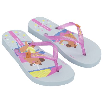 Chinelo Infantil Ipanema Hype - 27388 - Azul Claro/rosa Glitter - Atacado