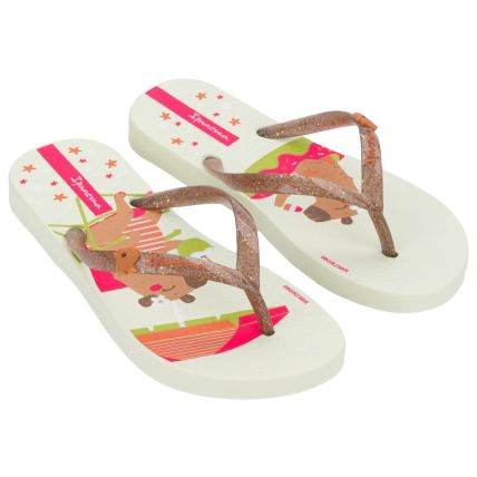 Chinelo Infantil Ipanema Hype - 27388 - Bege/marrom Glitter - Atacado