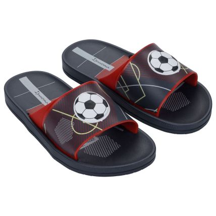 Chinelo Slide Infantil Ipanema Sporty - 27394 - Cinza/vermelho/branco - Atacado