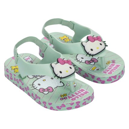 Chinelo Baby Ipanema Hello Kitty And Friends - 27397 - Verde/branco - Atacado