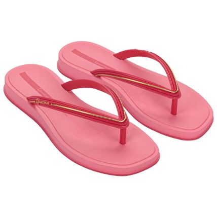 Chinelo Feminino Ipanema Glow - 27398 - Rosa Medio/rosa/dourado - Atacado