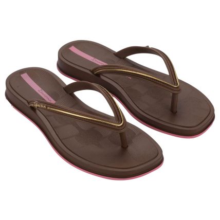 Chinelo Feminino Ipanema Glow - 27398 - Marrom/dourado/rosa - Atacado