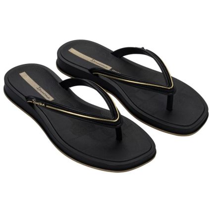 Chinelo Feminino Ipanema Glow - 27398 - Preto/preto/dourado - Atacado