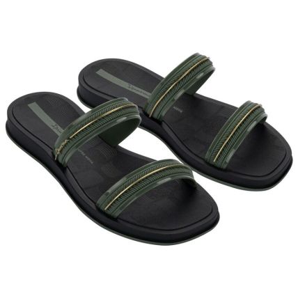 Chinelo Slide Feminino Ipanema Glow - 27400 - Preto/verde/dourado - Atacado