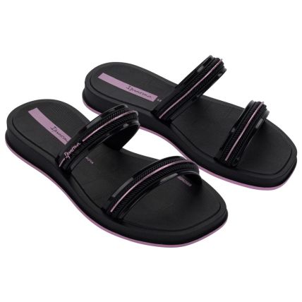 Chinelo Slide Infantil Ipanema Glow - 27401 - Preto/preto/rosa - Atacado