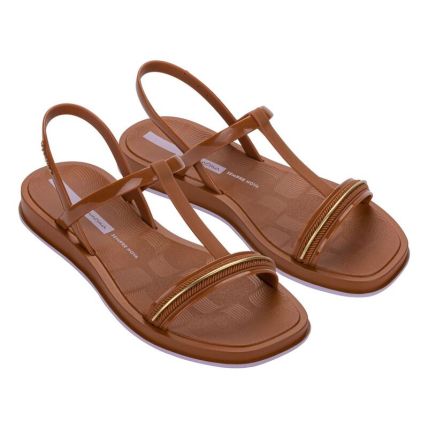 Sandalia Feminina Ipanema Glow - 27402 - Marrom/dourado/lilas - Atacado