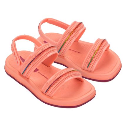 Sandalia Baby Ipanema Glow - 27404 - Laranja/laranja/rosa - Atacado