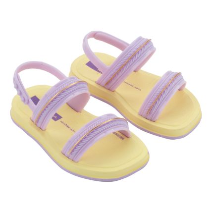 Sandalia Baby Ipanema Glow - 27404 - Amarelo/lilas/dourado - Atacado