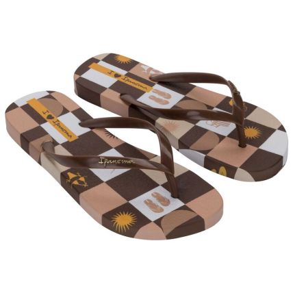 Chinelo Feminino Ipanema Xodo - 27409 - Bege/marrom/ouro - Atacado