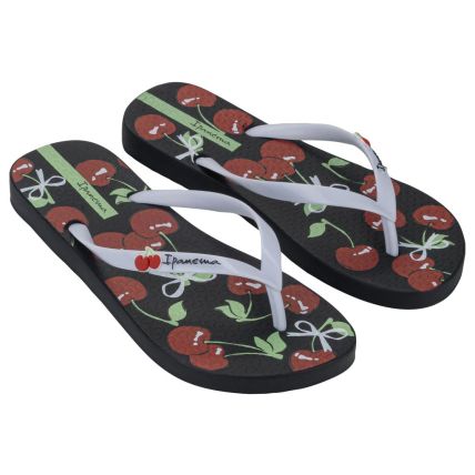 Chinelo Feminino Ipanema Fun Vibes - 27410 - Preto/branco/verde - Atacado