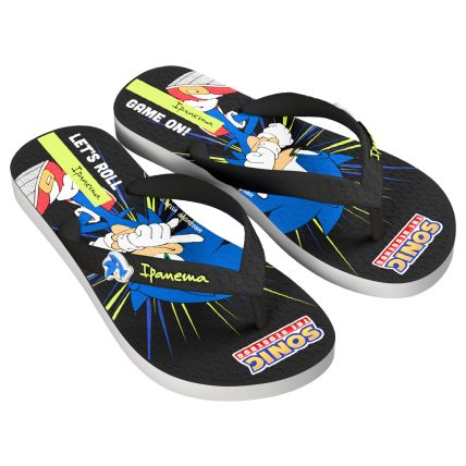 Chinelo Infantil Ipanema Sonic Lets - 27412 - Cinza/preto - Atacado
