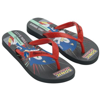 Chinelo Slide Infantil Ipanema Sonic Lets - 27412 - Preto/vermelho - Atacado