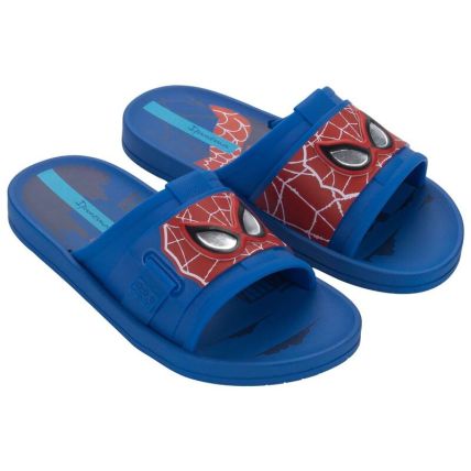 Chinelo Slide Infantil Ipanema Marvel Action - 27413 - Azul/vermelho - Atacado