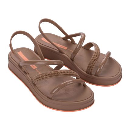Sandalia Feminina Ipanema Glow Up - 27418 - Marrom/marrom/rosa - Atacado