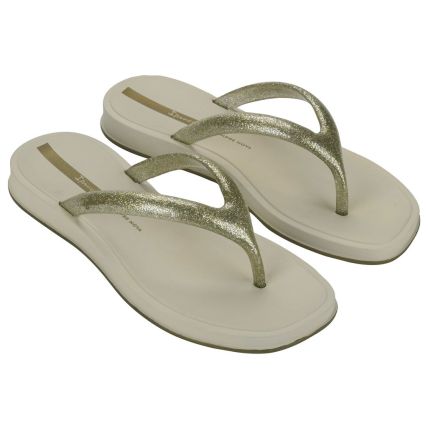 Chinelo Feminino Ipanema Glow Trendy - 27419 - Bege/glitter/ouro - Atacado