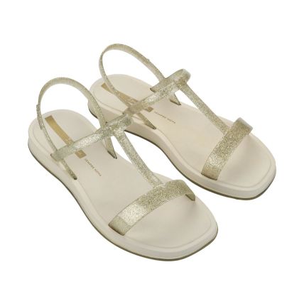 Sandalia Feminina Ipanema Glow Trendy - 27423 - Bege/glitter/ouro - Atacado